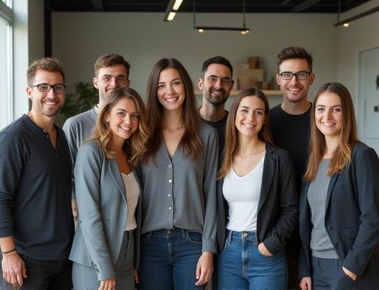 Équipe de Nettoyage Élégance souriante